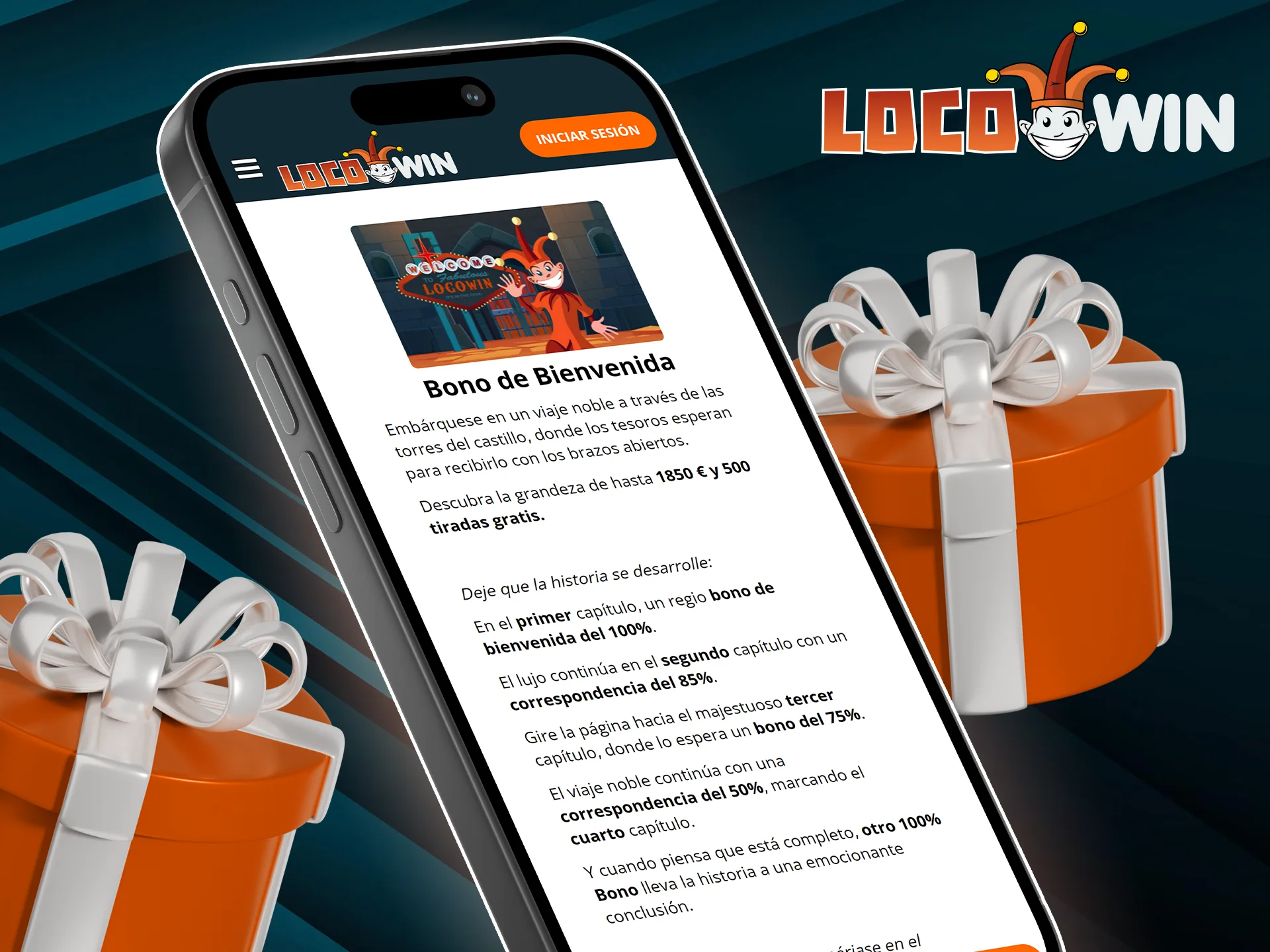 Consigue un bono de primer depósito al registrarte en LocoWin desde tu teléfono móvil.