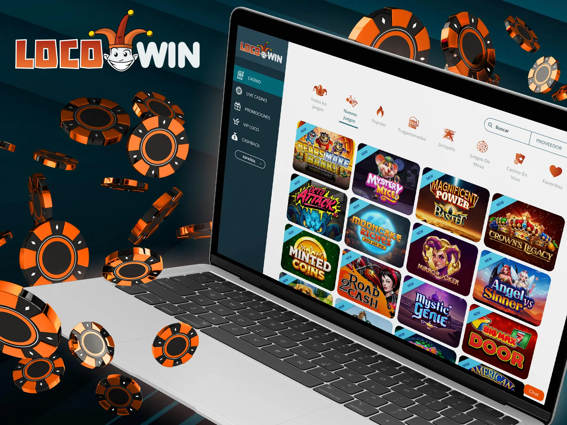 Regístrese, deposite fondos en su cuenta y empiece a jugar en LocoWin Casino.