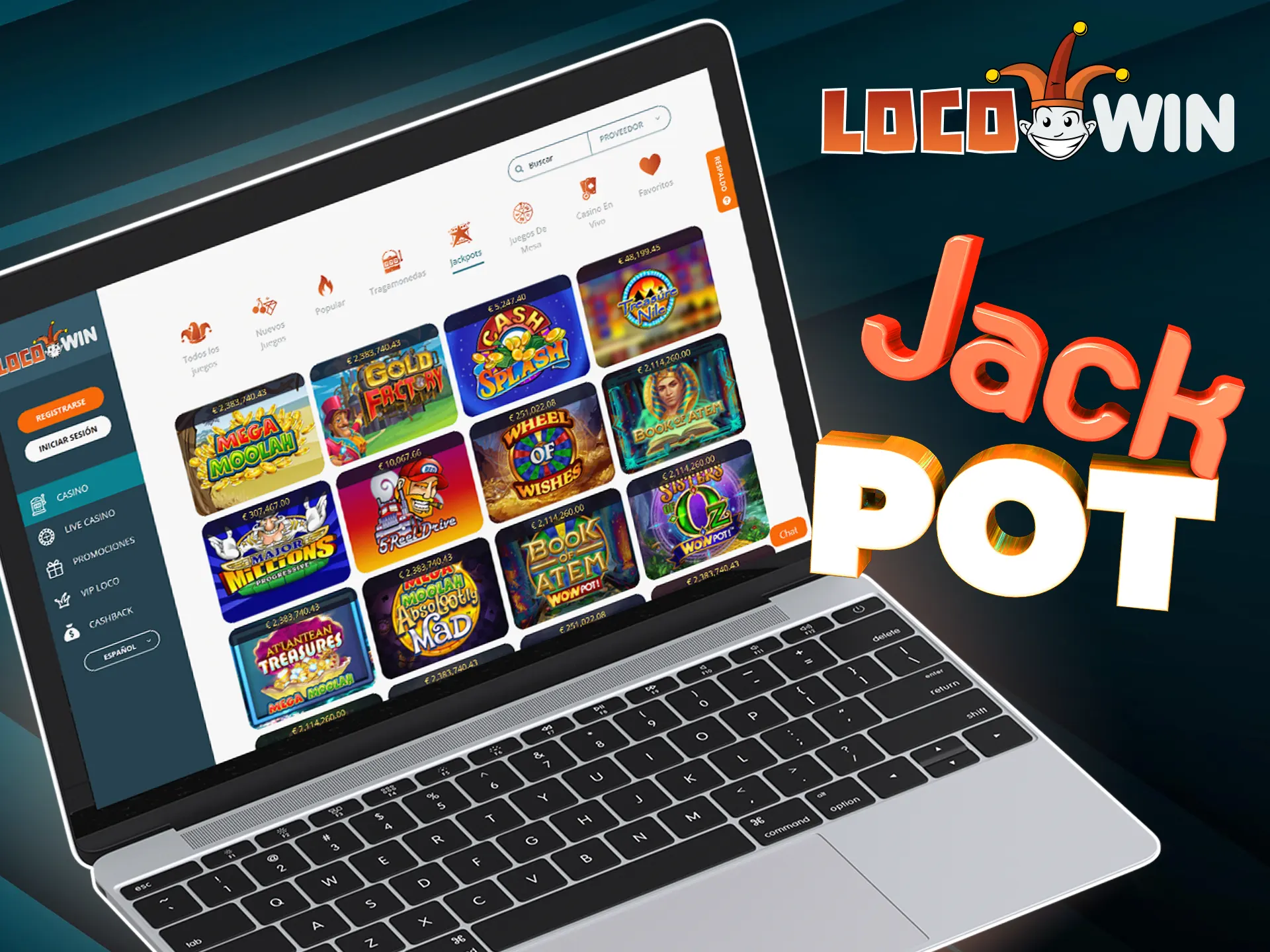 Vive la emoción de ganar a lo grande con los juegos de jackpot de LocoWin.