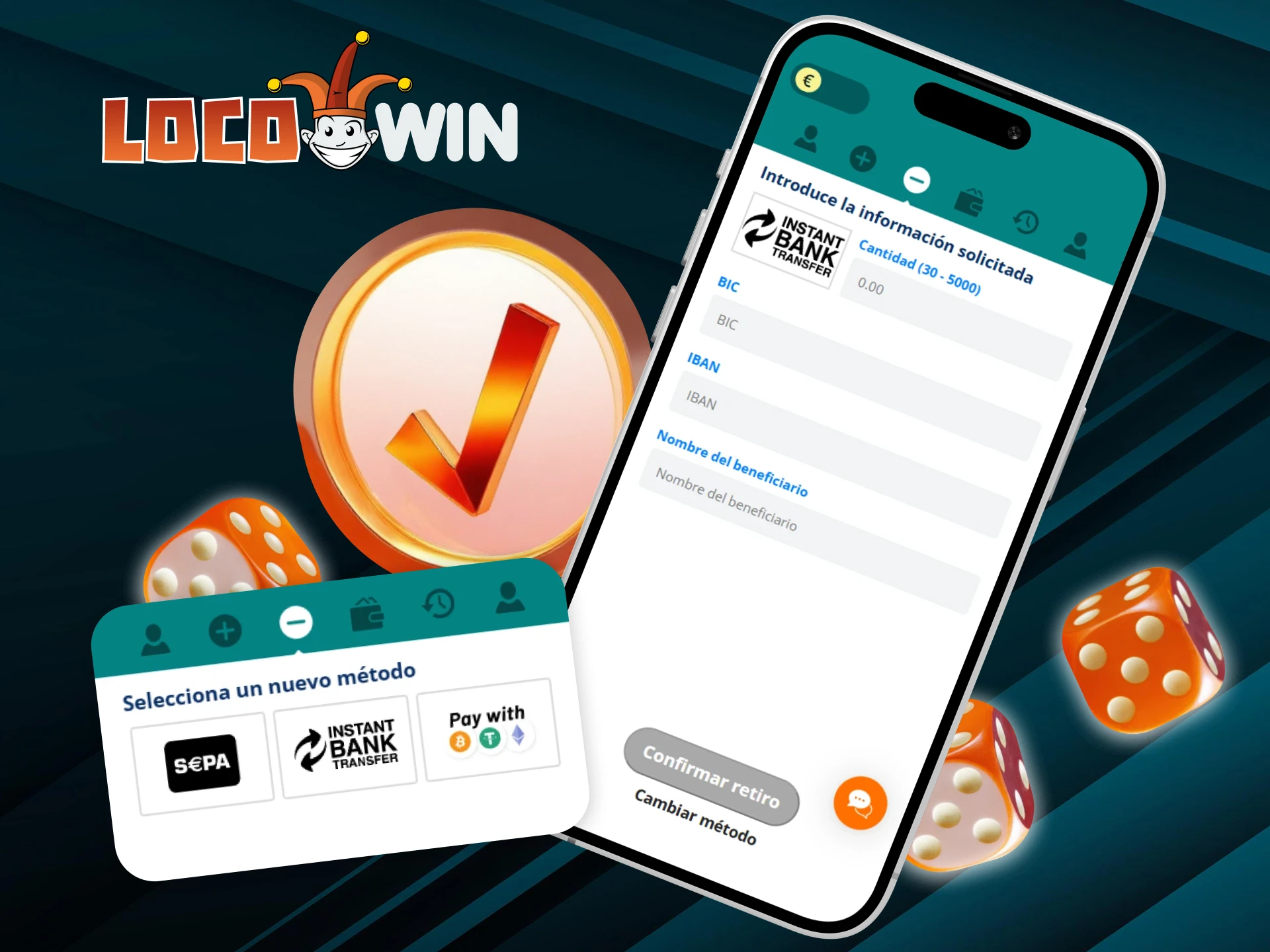 Retira tus ganancias fácilmente en LocoWin Casino con un procesamiento rápido y seguro.
