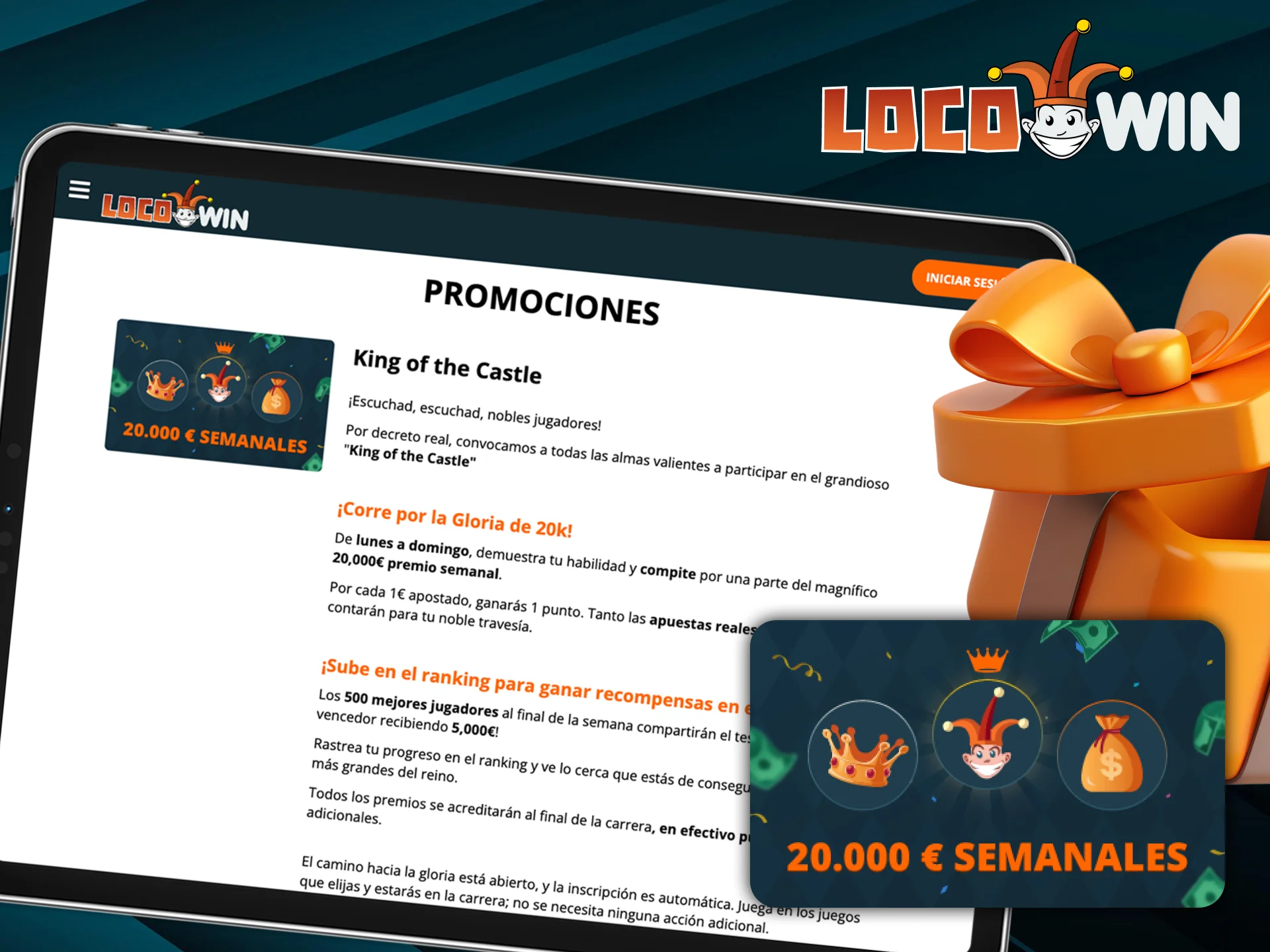 No olvides utilizar el bono Rey del Castillo en el casino online Locowin.