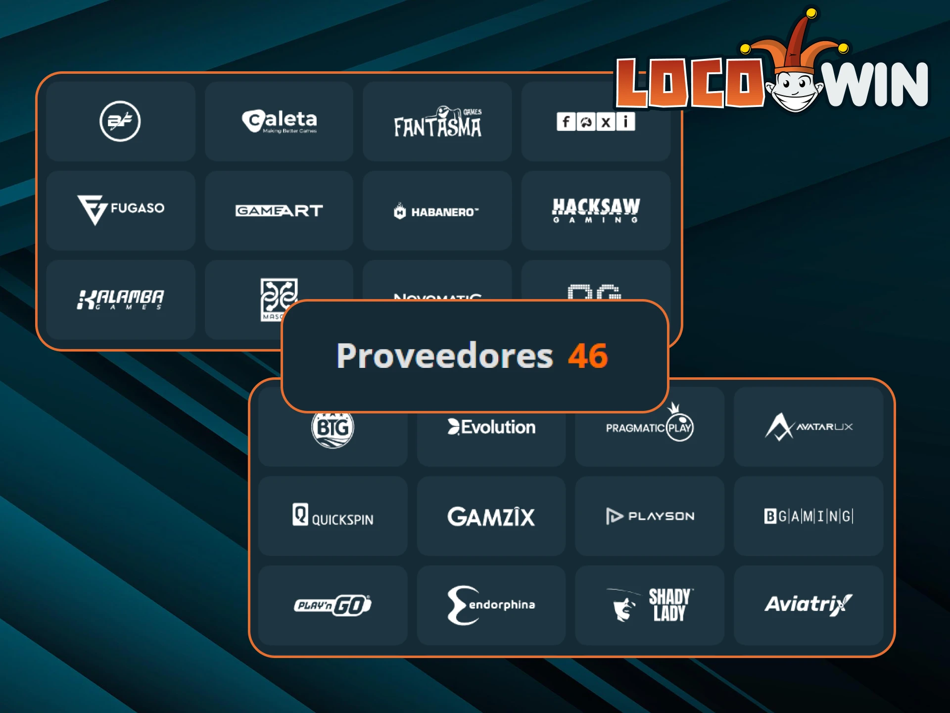 Juega a tragaperras de calidad de los mejores proveedores en el casino LocoWin.