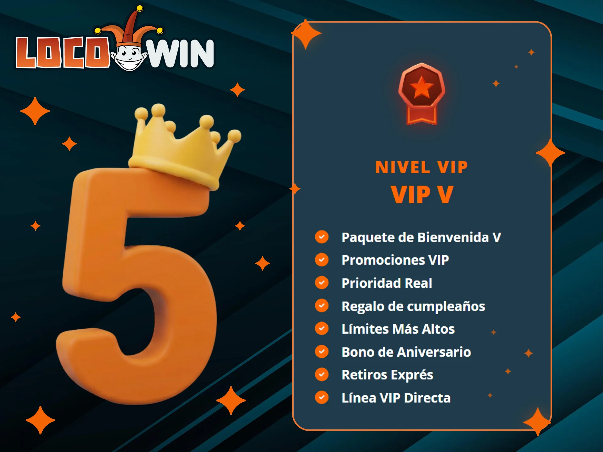 El nivel 5 del programa LocoWin VIP es el más rentable.
