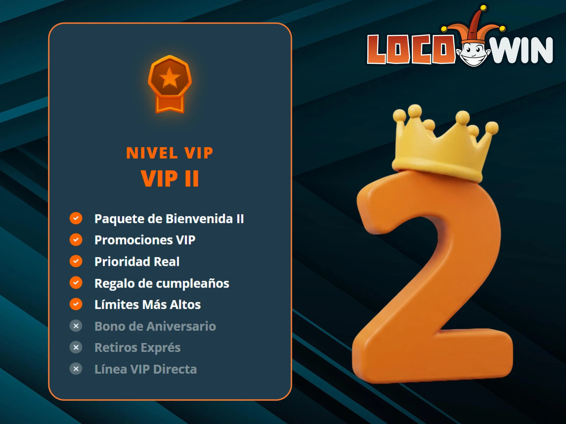 Obtenga un bono rentable en el segundo nivel del programa VIP de LocoWin.