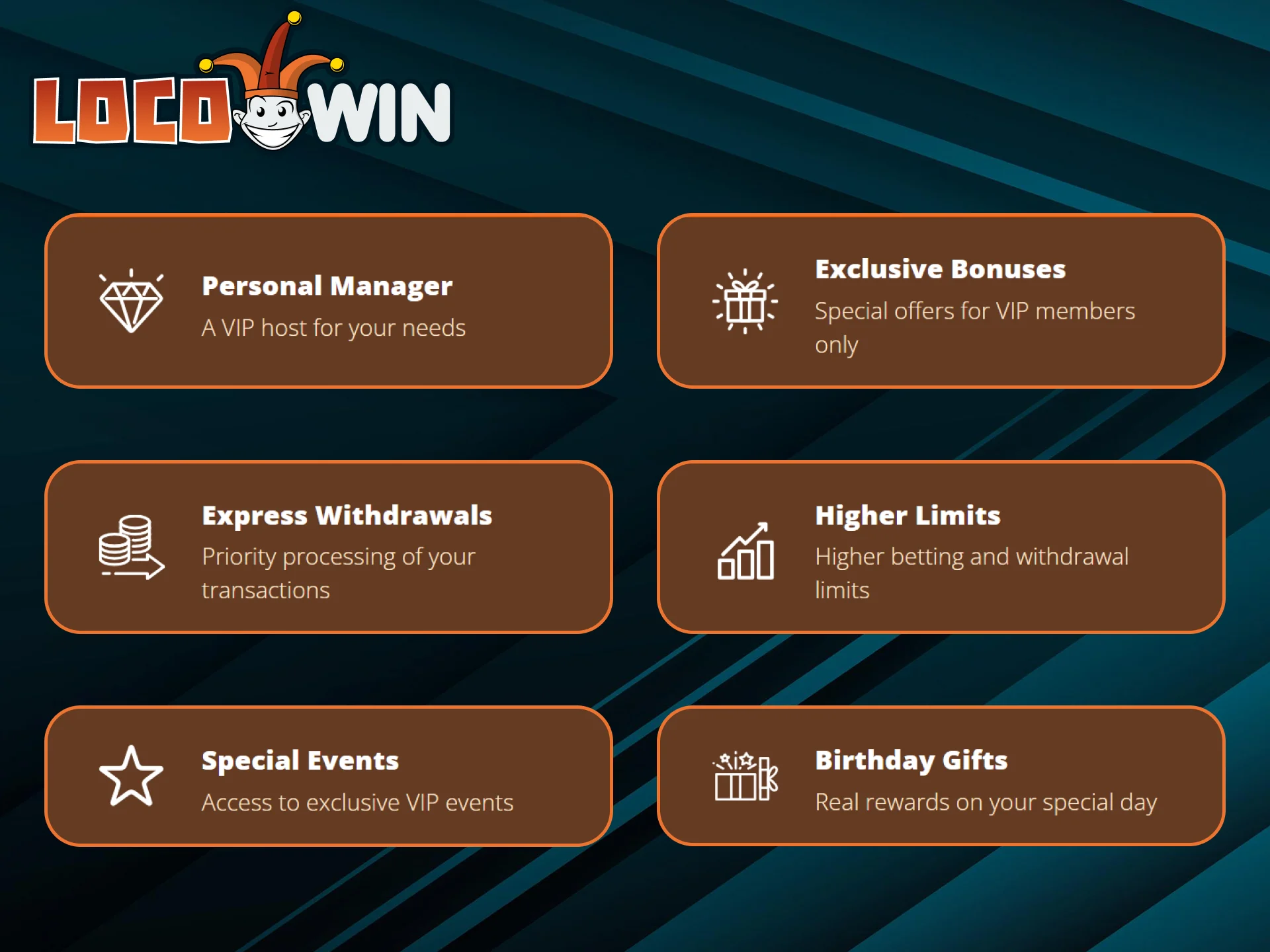 Bonificaciones que puede obtener al unirse al programa VIP de LocoWin.